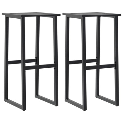 Bar Stools 2 pcs Black 38x38x80 cm Powder-coated Steel