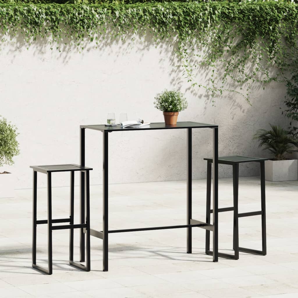 Bar Stools 2 pcs Black 38x38x80 cm Powder-coated Steel