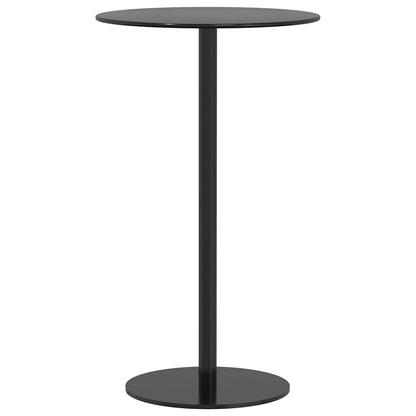 Garden Table Round Black Ø60x105 cm Steel