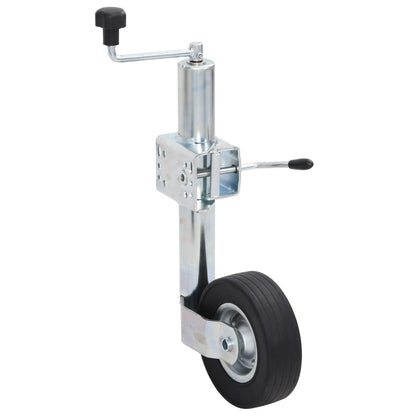 Trailer Jack Wheel 60 mm with 2 Support Tubes and 3 Split Clamps