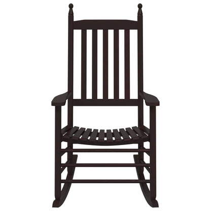 Rocking Chairs with Curved Seats 2 pcs Brown Solid Wood Poplar