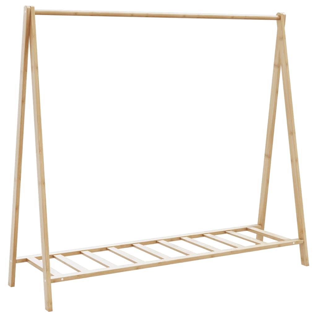 Clothes Rack with Shelves 106x34x102 cm Bamboo