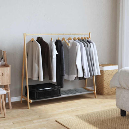 Clothes Rack with Shelves 106x34x102 cm Bamboo