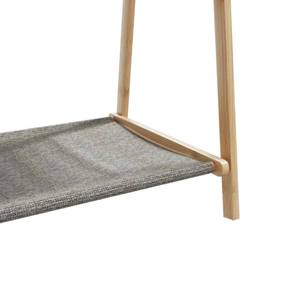 Clothes Rack with Shelves 106x34x102 cm Bamboo