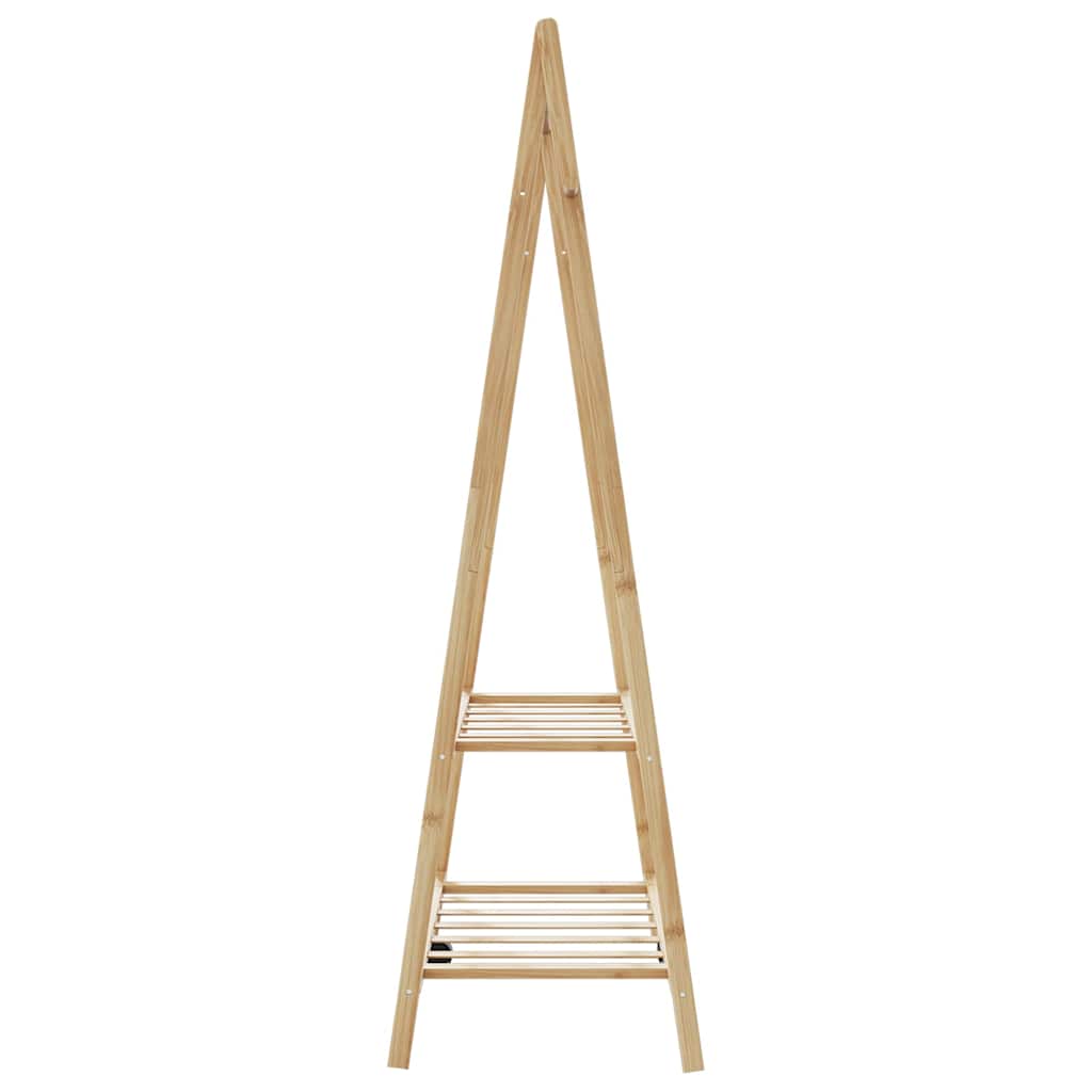 Clothes Rack with Shelves 96x45.5x150.5 cm Bamboo