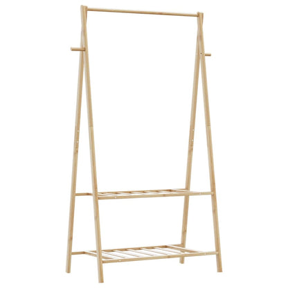 Clothes Rack with Shelves 96x45.5x150.5 cm Bamboo