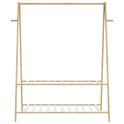 Clothes Rack with Shelves 132x45.5x150.5 cm Bamboo