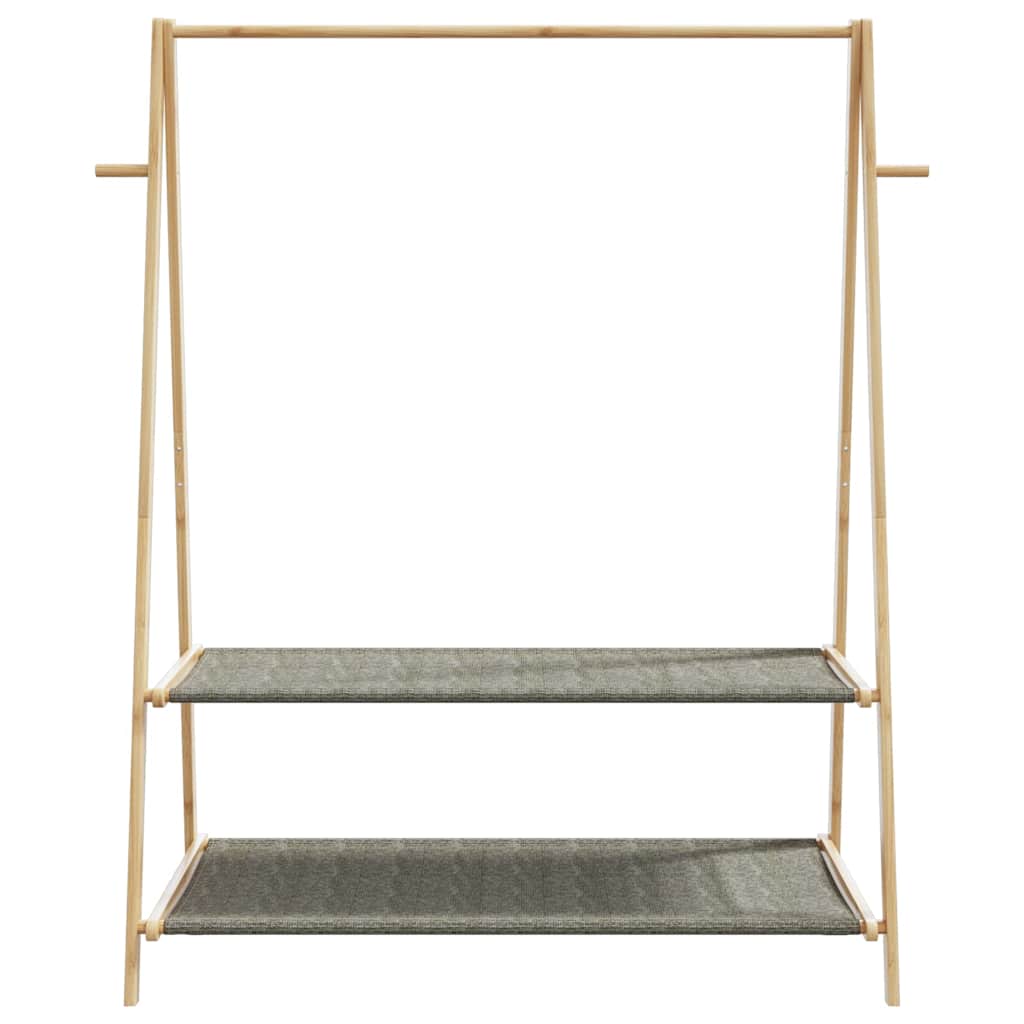Clothes Rack with Shelves 132x45.5x150.5 cm Bamboo
