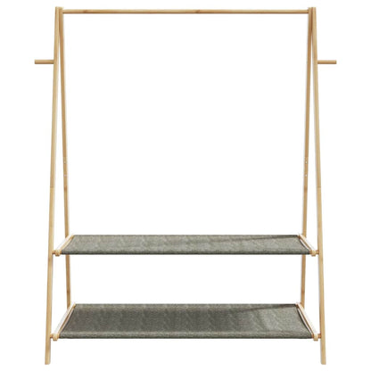 Clothes Rack with Shelves 132x45.5x150.5 cm Bamboo