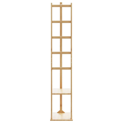 Coat Stand with Hooks and Shelves 38.5x30x156 cm Bamboo