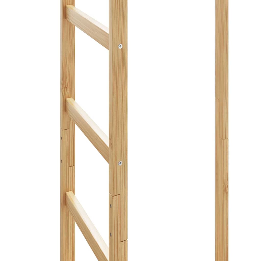 Coat Stand with Hooks and Shelves 38.5x30x156 cm Bamboo