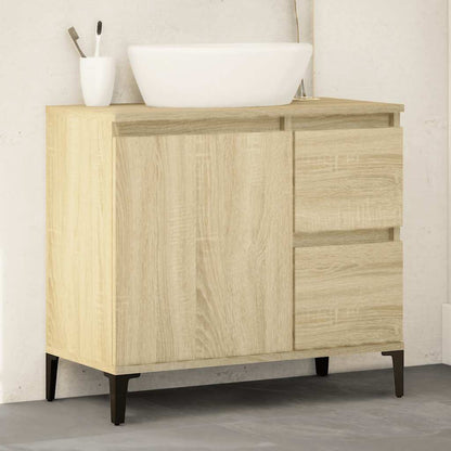 Bathroom Cabinet | Sonoma oak | Engineered wood, metal | Medium