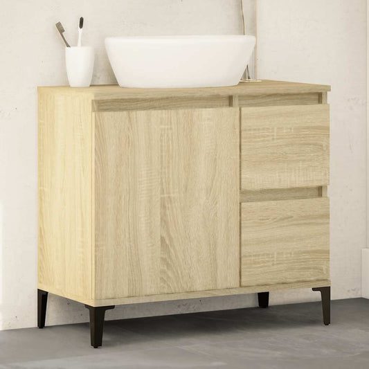 Bathroom Cabinet | Sonoma oak | Engineered wood, metal | Medium