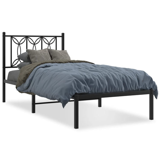 Bed Frame | Black | Steel | Single | Bed Frame | Rectangular | Modern