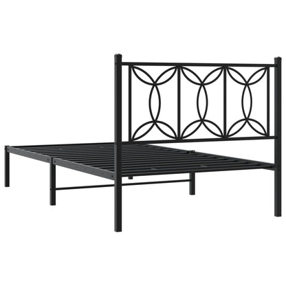 Bed Frame | Black | Steel | Single | Bed Frame | Rectangular | Modern