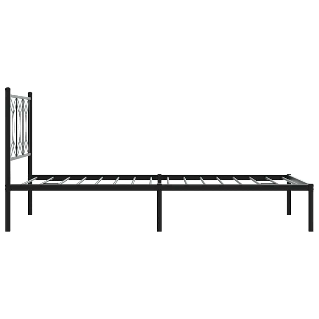 Bed Frame | Black | Steel | Single | Rectangular | Modern | Durable