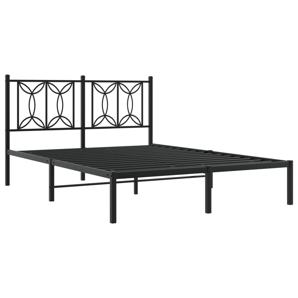 Bed Frame | Black | Steel | Double | Bed Frame | Rectangular | Modern