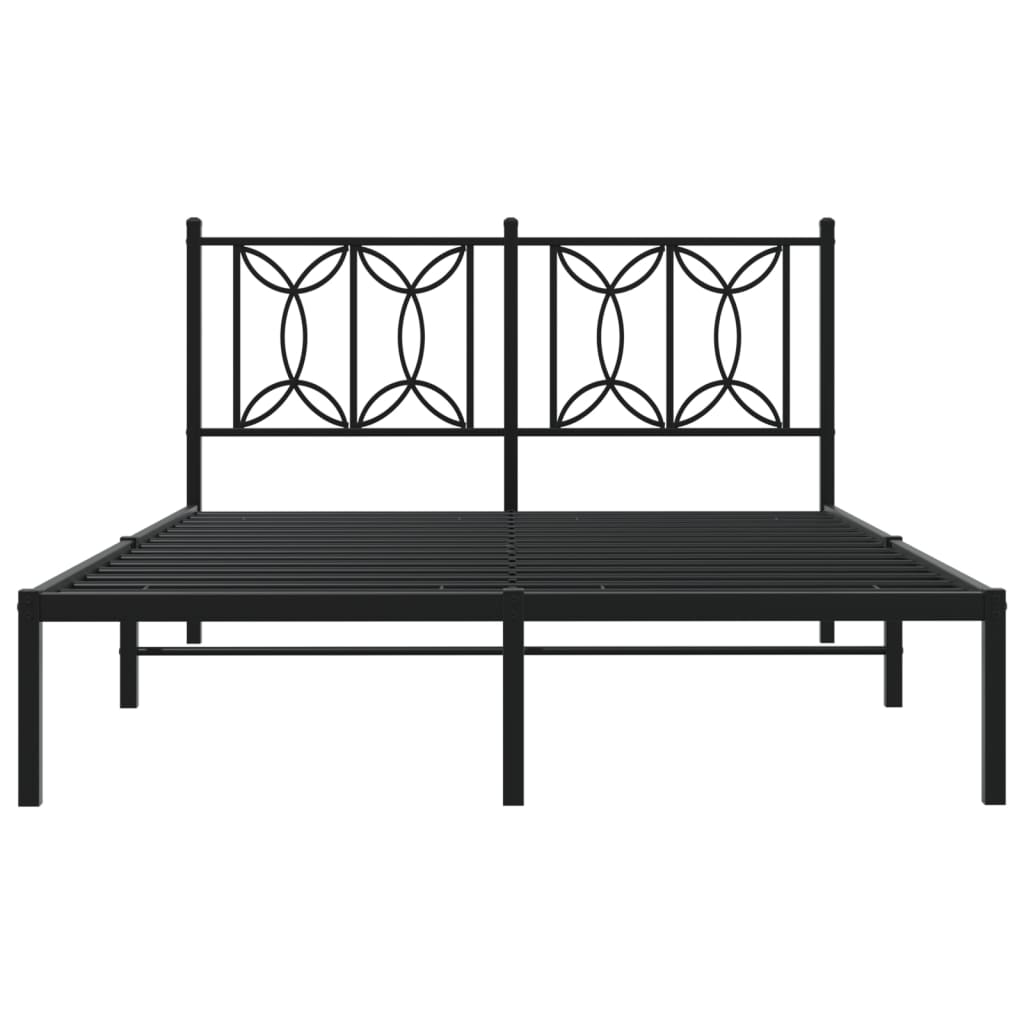 Bed Frame | Black | Steel | Double | Bed Frame | Rectangular | Modern