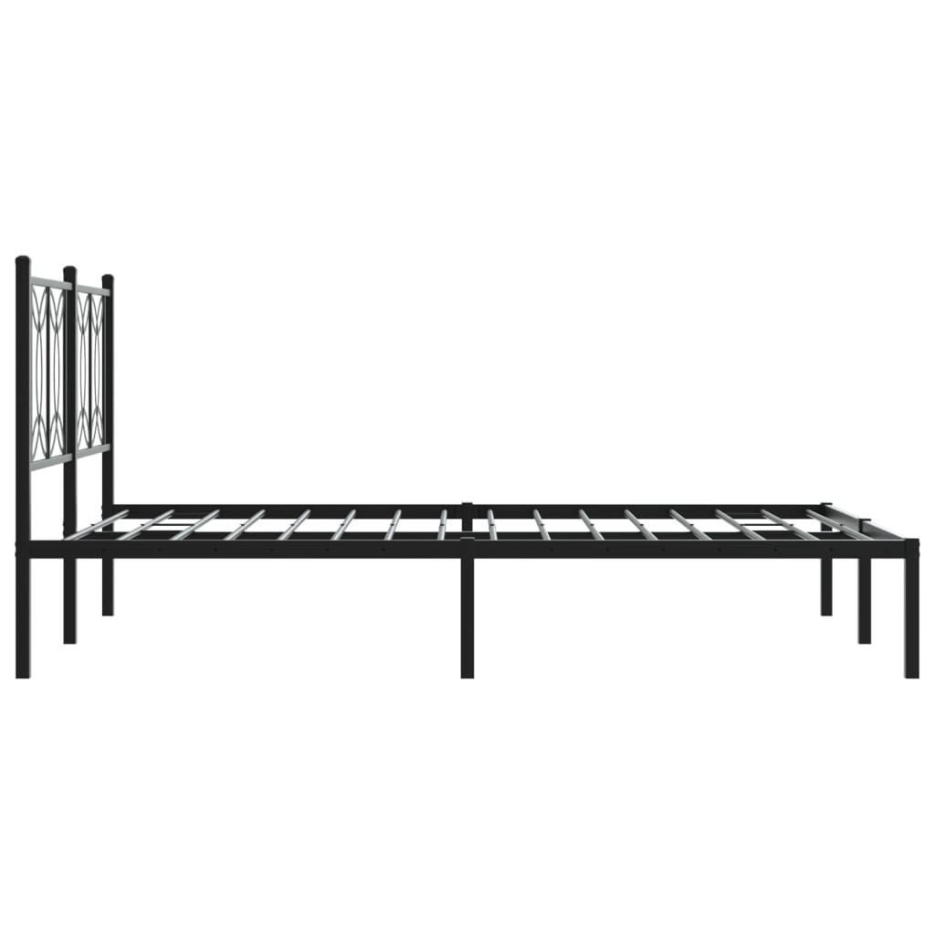 Bed Frame | Black | Steel | Double | Bed Frame | Rectangular | Modern
