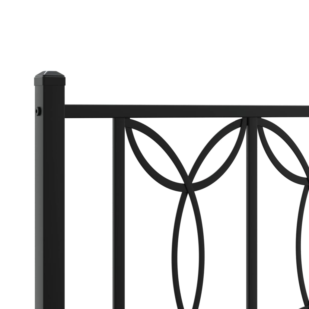 Bed Frame | Black | Steel | Double | Bed Frame | Rectangular | Modern