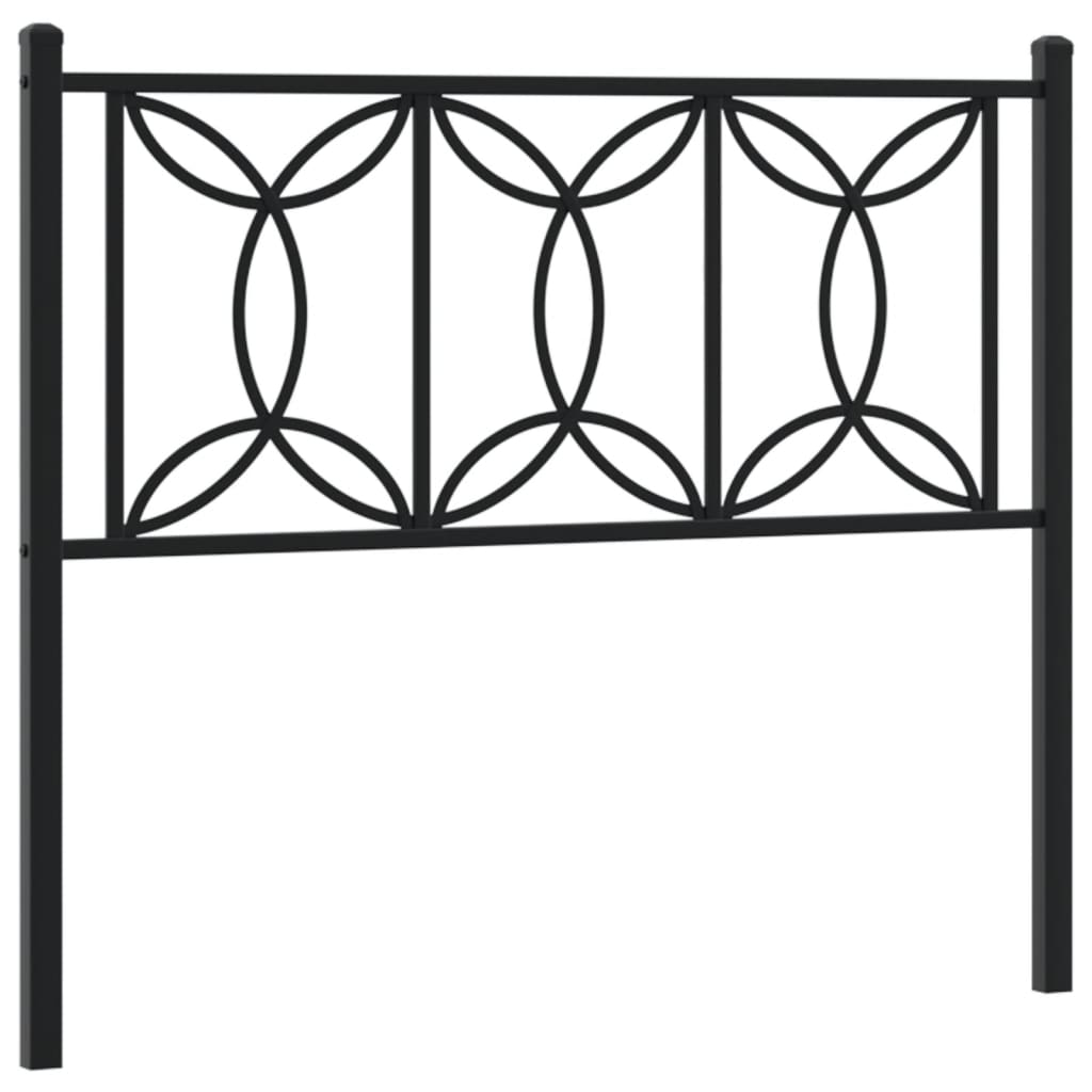 Metal Replace Headboard Black 107 cm