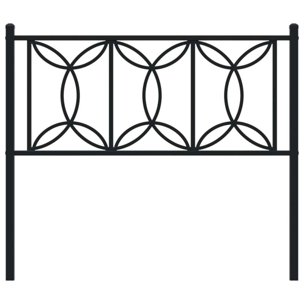 Metal Replace Headboard Black 107 cm