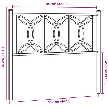 Metal Replace Headboard Black 107 cm
