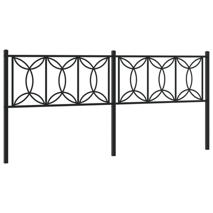 Metal Replace Headboard Black 193 cm