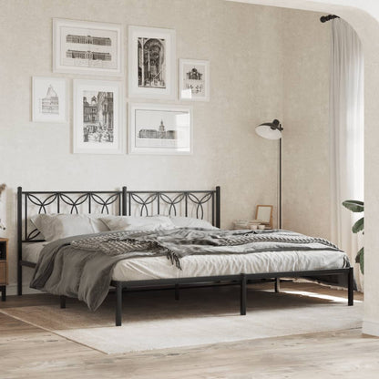 Metal Replace Headboard Black 193 cm