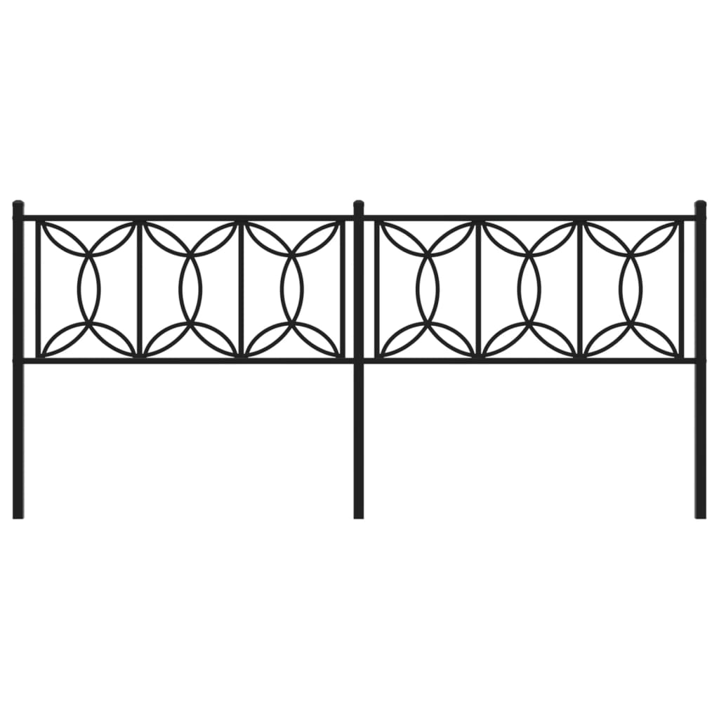 Metal Replace Headboard Black 193 cm