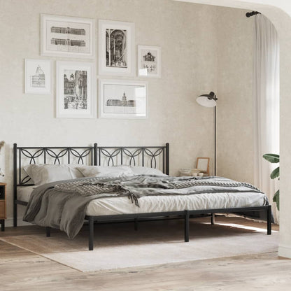 Metal Replace Headboard Black 200 cm