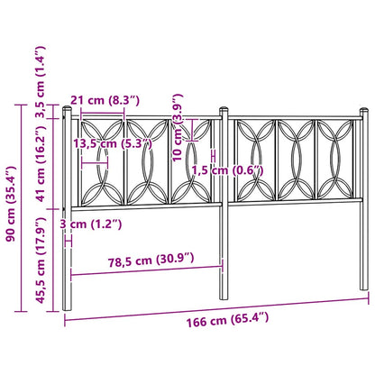 Metal Replace Headboard White 160 cm
