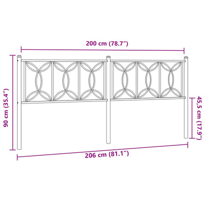 Metal Replace Headboard White 200 cm