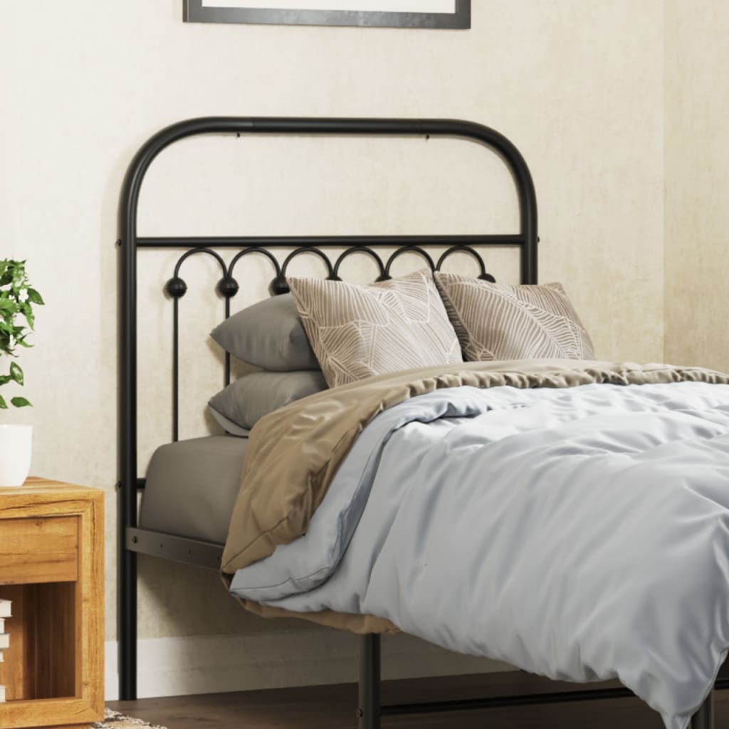 Metal Replace Headboard Black 75 cm