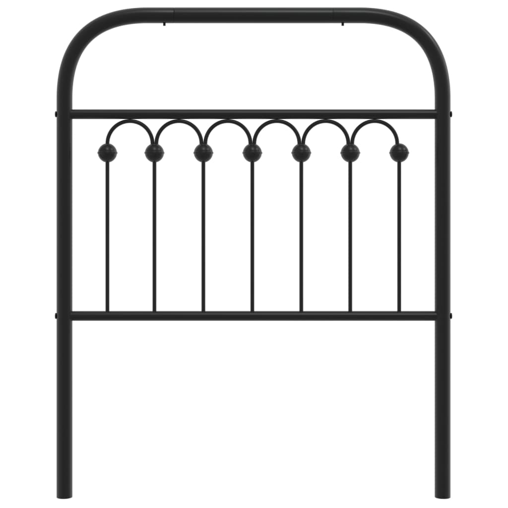 Metal Replace Headboard Black 80 cm