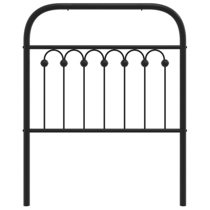Metal Replace Headboard Black 80 cm