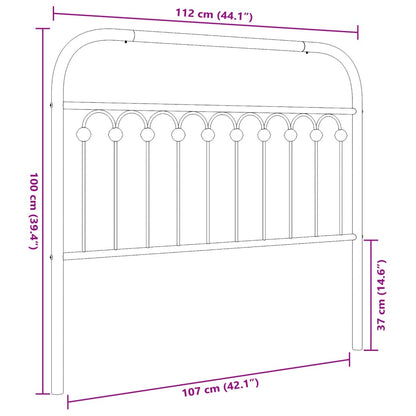 Metal Replace Headboard Black 107 cm