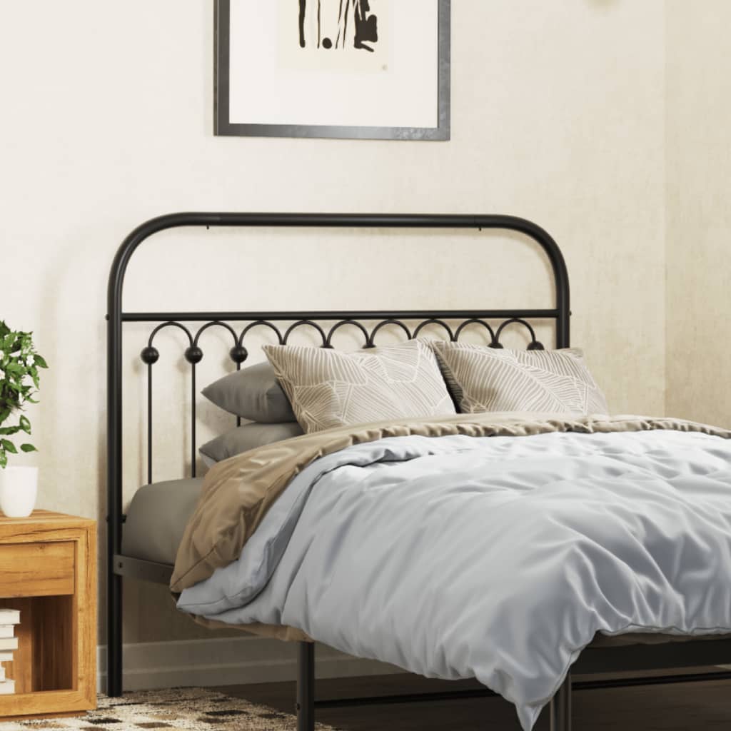 Metal Replace Headboard Black 107 cm