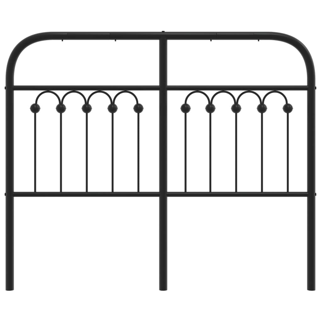 Metal Replace Headboard Black 120 cm