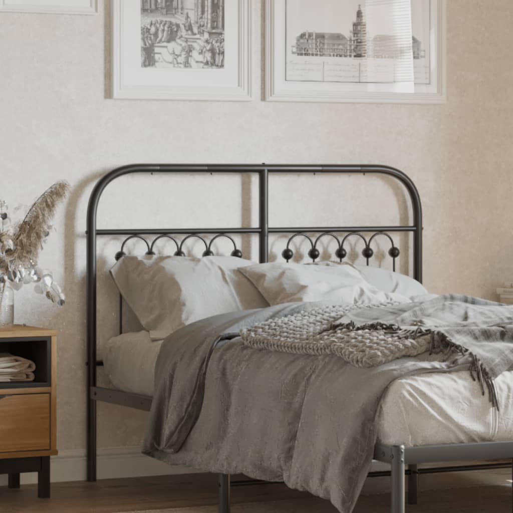 Metal Replace Headboard Black 120 cm