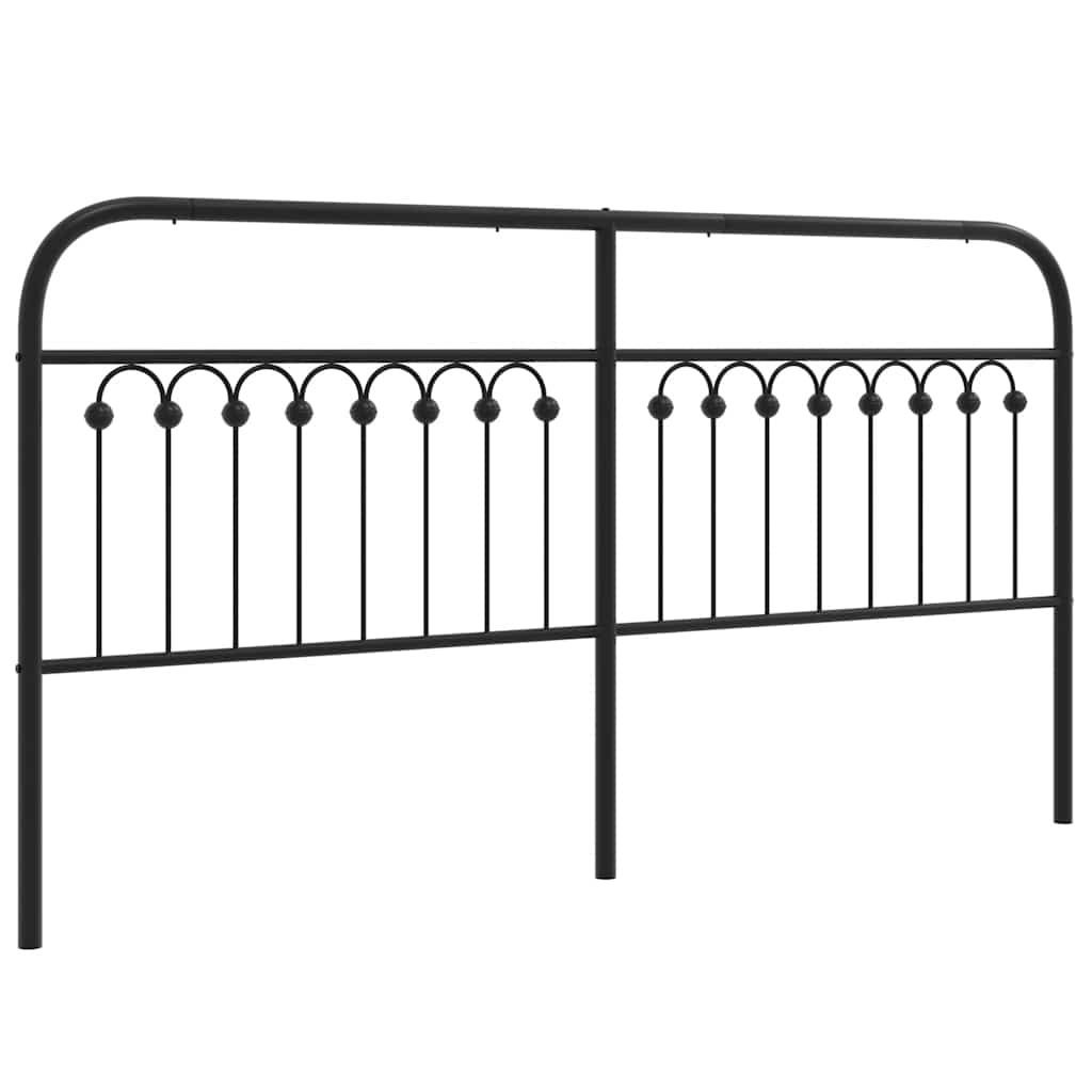 Metal Replace Headboard Black 180 cm