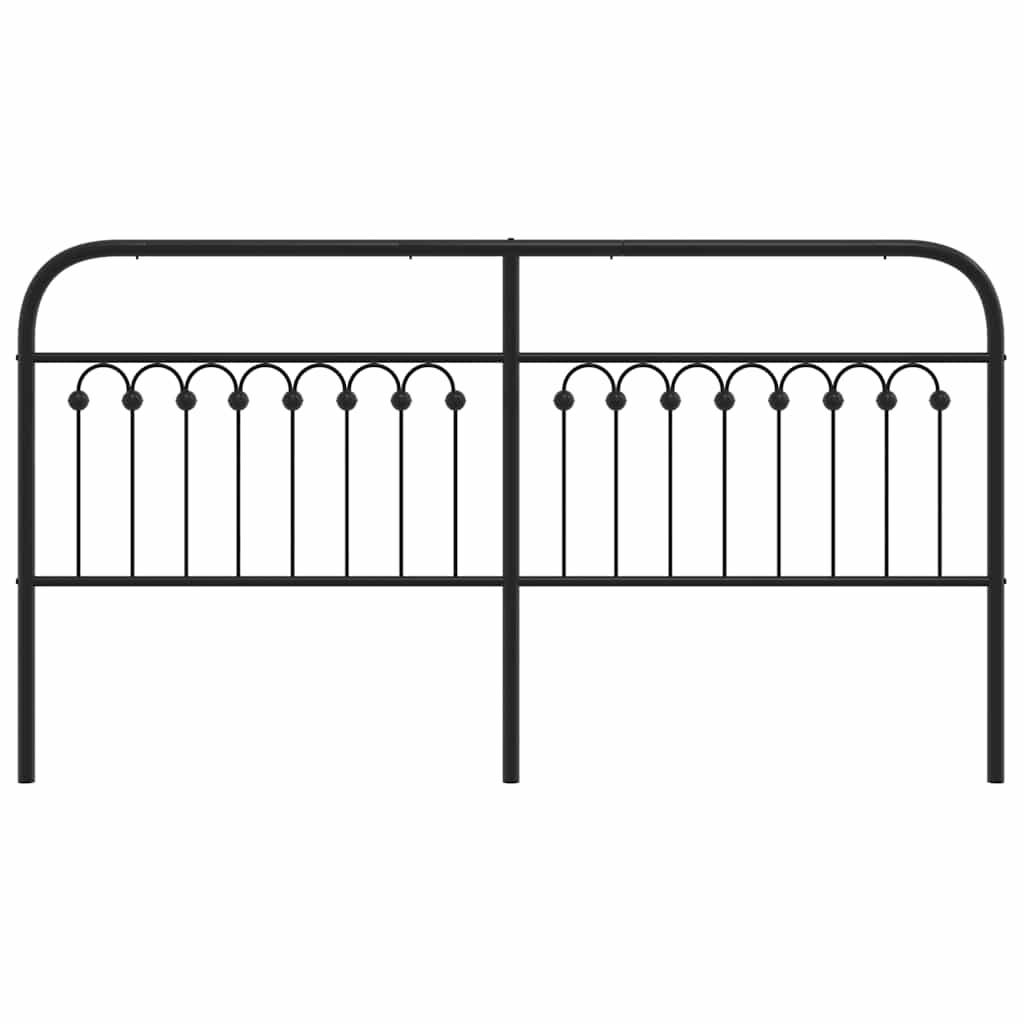 Metal Replace Headboard Black 180 cm
