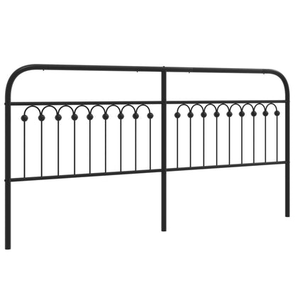 Metal Replace Headboard Black 193 cm