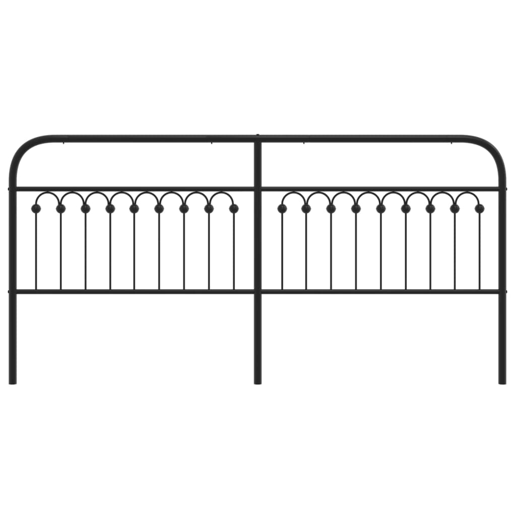 Metal Replace Headboard Black 193 cm
