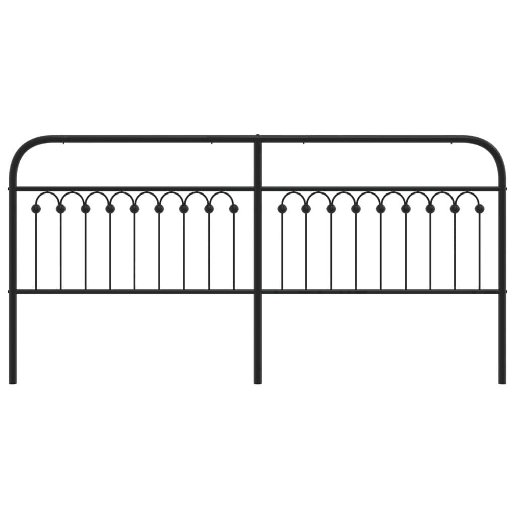 Metal Replace Headboard Black 200 cm