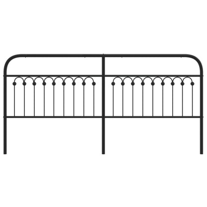 Metal Replace Headboard Black 200 cm
