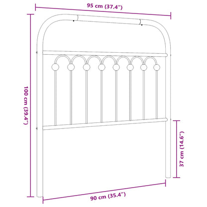 Metal Replace Headboard White 90 cm