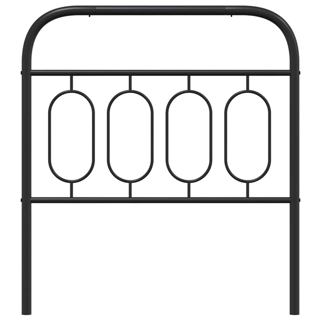 Metal Replace Headboard Black 80 cm