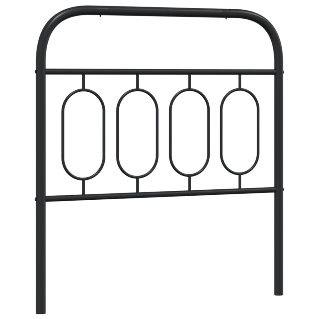 Metal Replace Headboard Black 90 cm