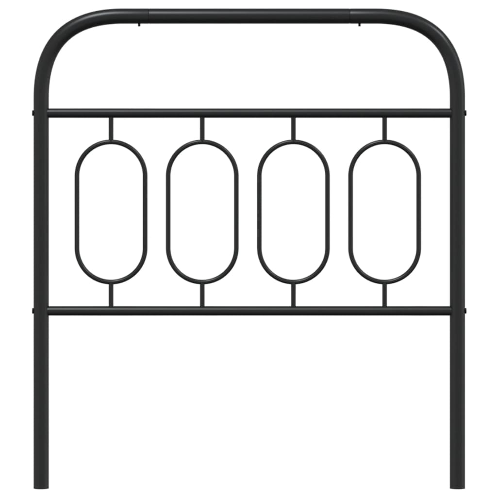 Metal Replace Headboard Black 90 cm